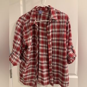 Button up plaid like new size x-lg